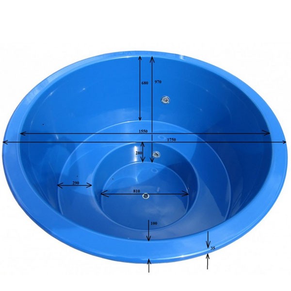 SAVO Hot Tub 1000l Badefass mit Fiberglas-Einsatz