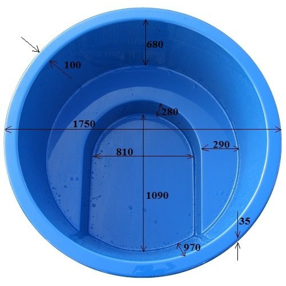 SAVO Hot Tub 1100l Badefass mit Fiberglas-Einsatz 