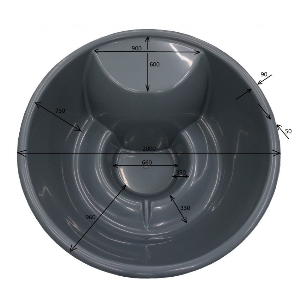 SAVO Hot Tub 1400l Badefass mit Fiberglas-Einsatz inkl. integr. Ofen