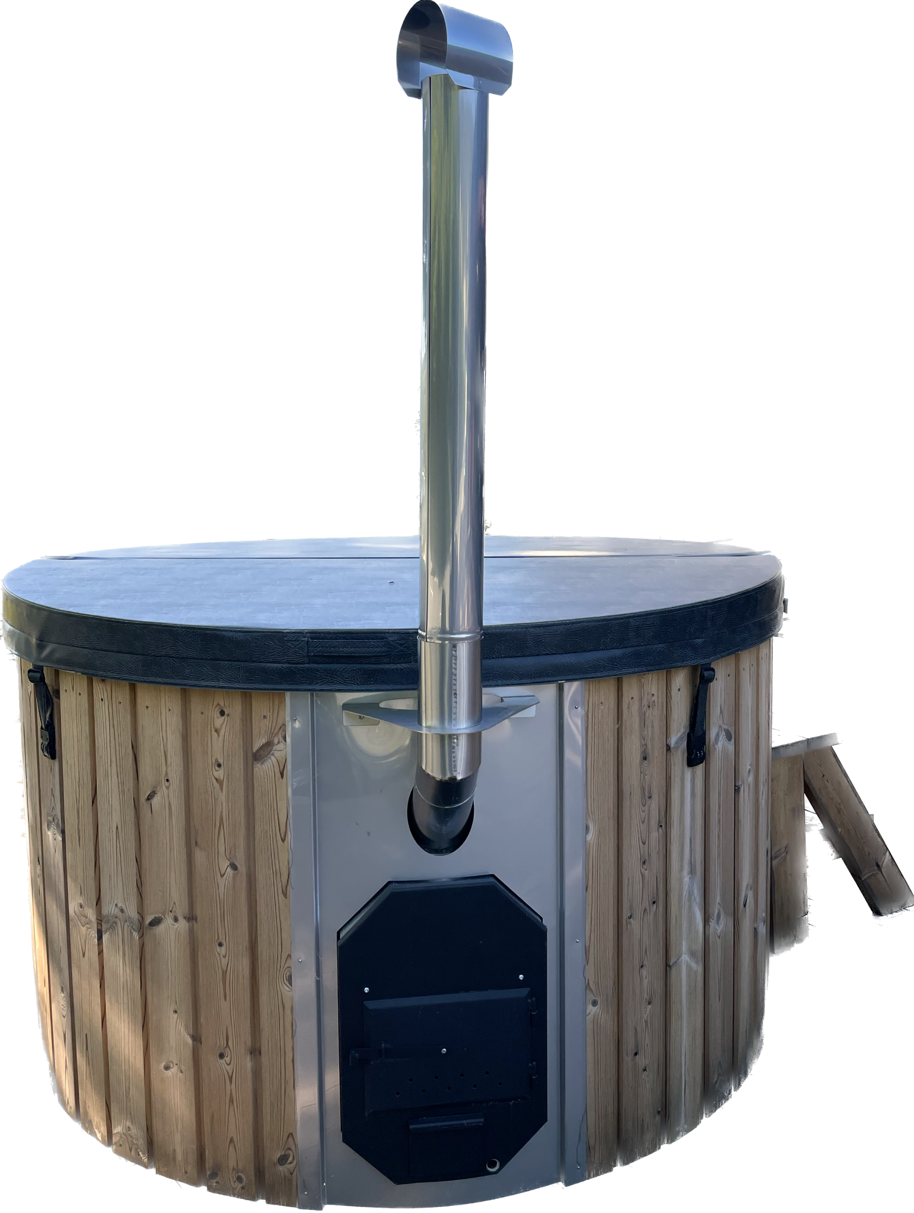 SAVO Hot Tub 1400l Badefass mit Fiberglas-Einsatz inkl. integr. Ofen