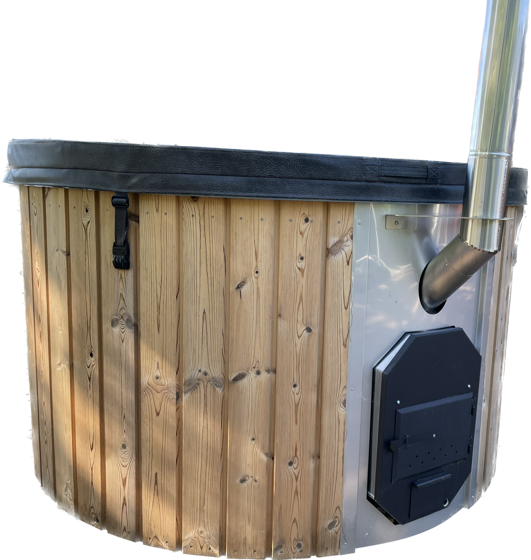 SAVO Hot Tub 1400l Badefass mit Fiberglas-Einsatz inkl. integr. Ofen