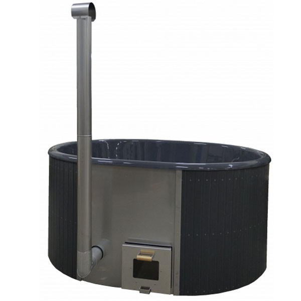 SAVO Hot Tub 1700l Badefass mit Fiberglas-Einsatz inkl. integr. Ofen