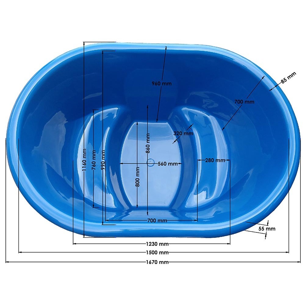 SAVO Hot Tub 800l Badefass mit Fiberglas-Einsatz
