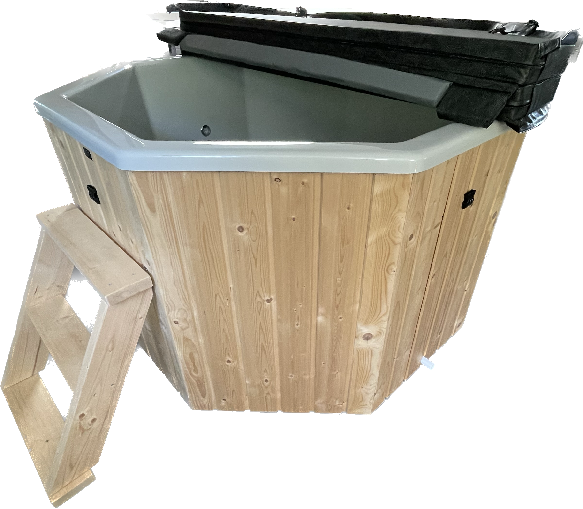 SAVO Hot Tub 1200l Badefass mit Fiberglas-Einsatz