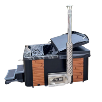 SAVO Hot Tub Cube Black S inkl. Whirlpool und Ofen