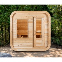 SAVO Luna Sauna weiße Zeder astig B 200 x L 200 cm