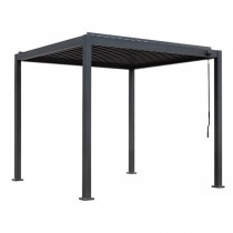 SAVO Pergola P2-3B basic anthrazit 3x4m mit Handkurbel 