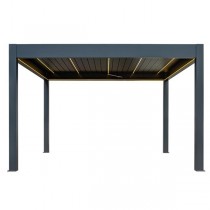 SAVO Pergola P8-3A extreme anthrazit 4x4m elektrisch