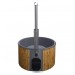 SAVO Hot Tub 1400l Badefass mit Fiberglas-Einsatz inkl. integr. Ofen